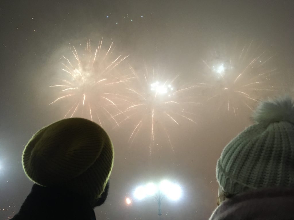 NYE 19. My friends watching the sky. Full of hope for the new year!
